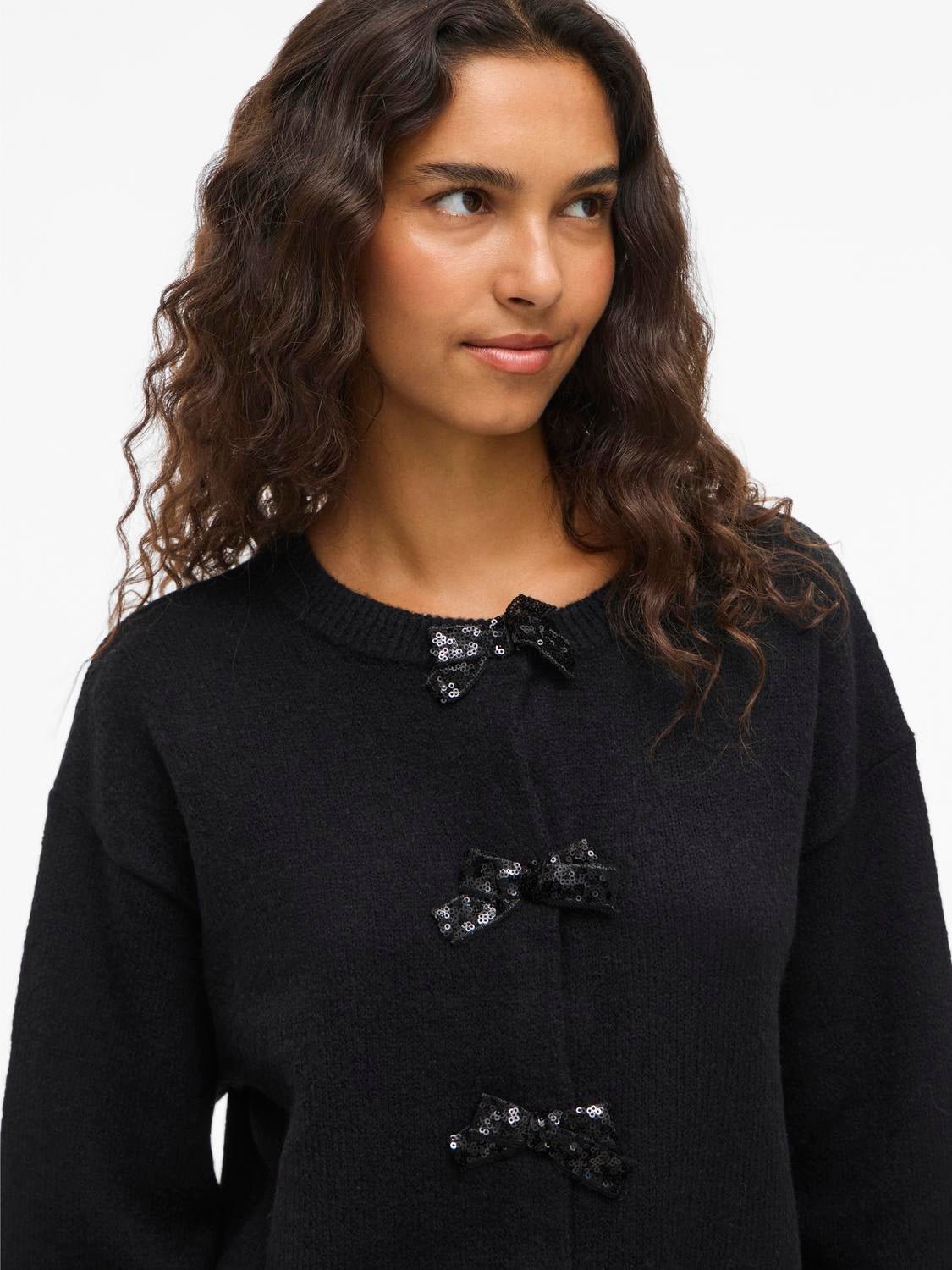 VIBRIANNA Knit Cardigan - Black Beauty - VERO MODA & VILA Bergvik
